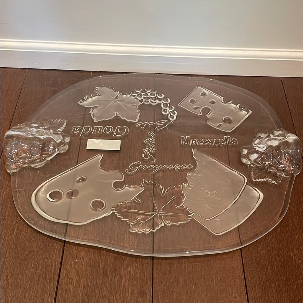 Mikasa Clear Glass Cheese Platter